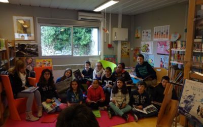 Les élèves de l’atelier lectures (ré) créatives en mission à la bibliothèque d’Aubigny