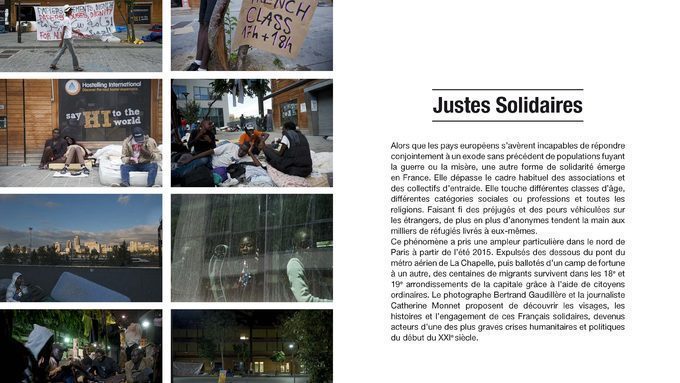 Exposition -Juste Solidaires- sur les migrants