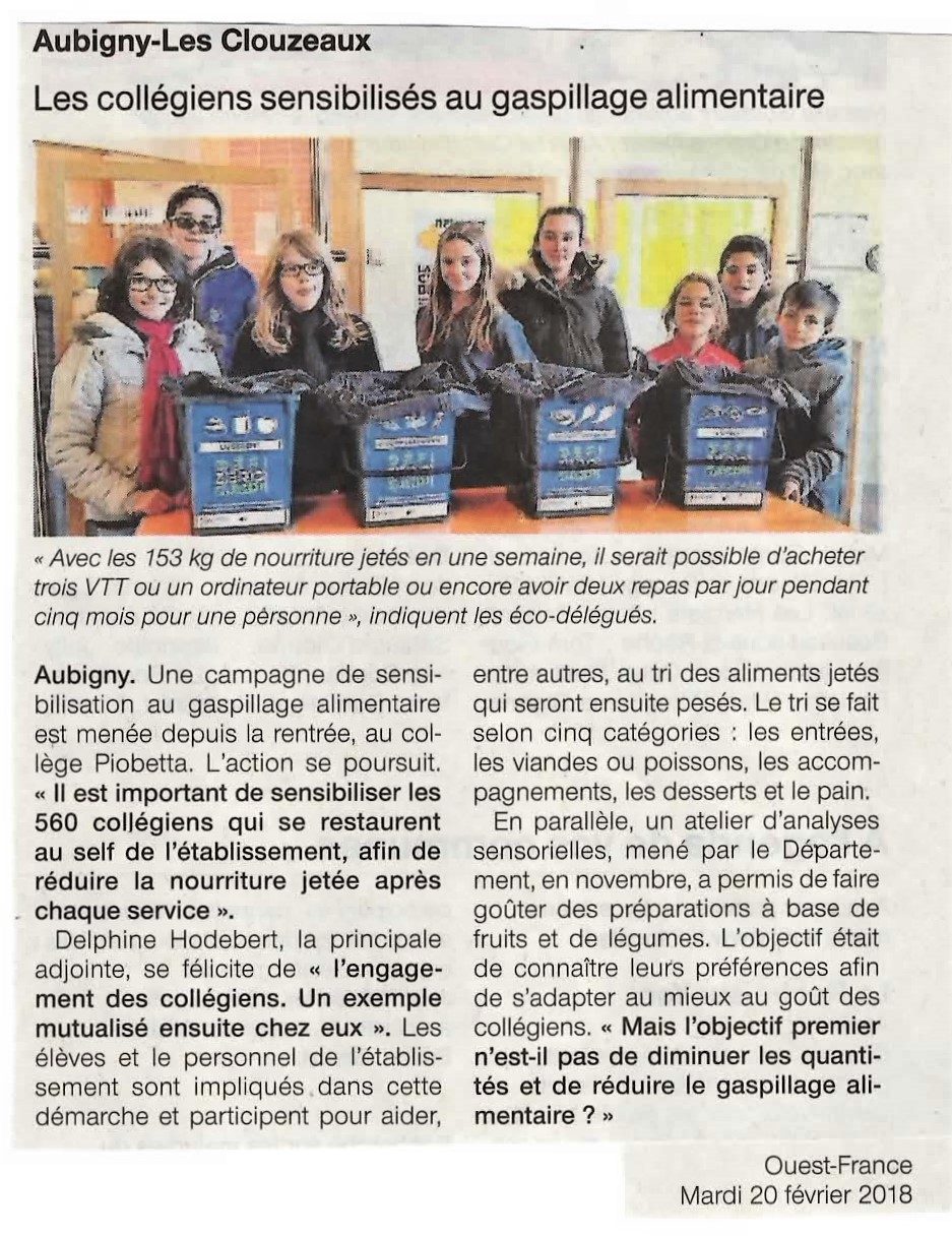 Article Ouest France 20 février 2018 Gaspillage CGL Piobetta.jpg