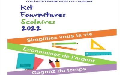 Kits fournitures année scolaire 2022-2023