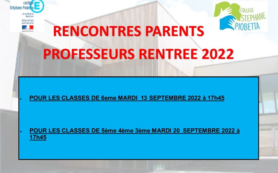 Réunion parents-professeurs